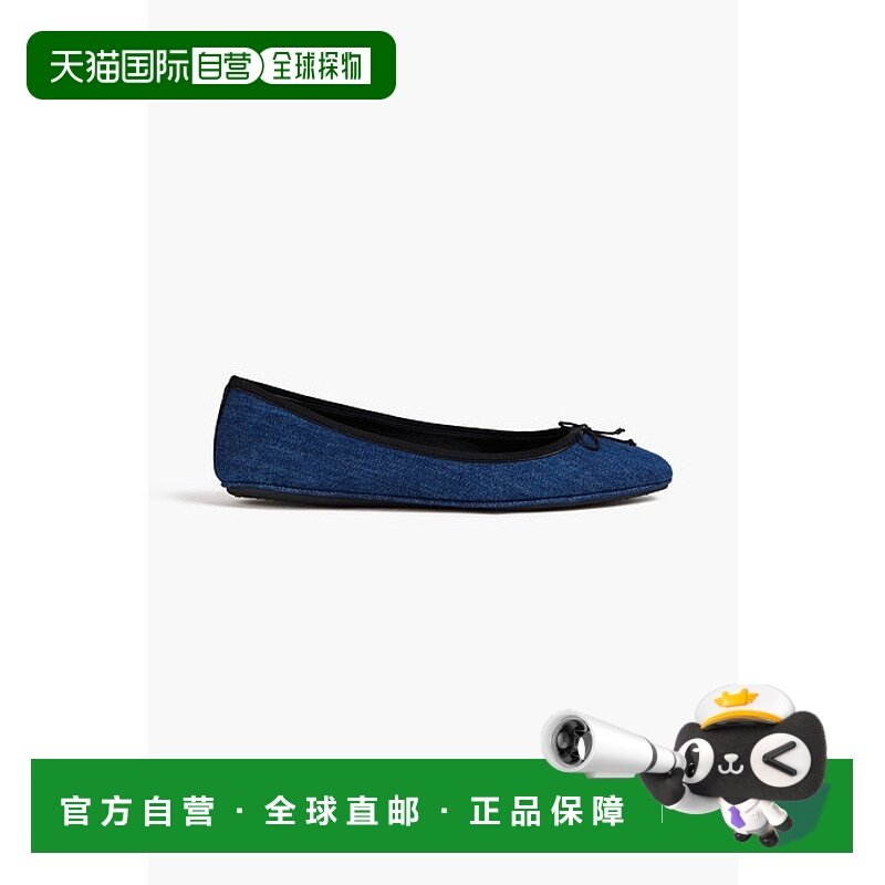 1h可退 潮奢 VERONICA BEARD 女士 Beatrix 蝴蝶结牛仔布芭蕾舞鞋