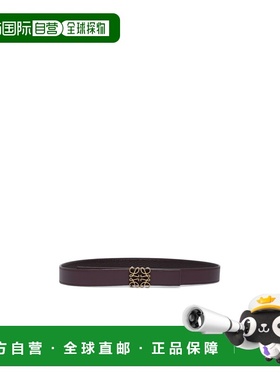 LOEWE 女士腰带 E821Z26X080063 SS2026 黑色 双面 Anagram 腰带