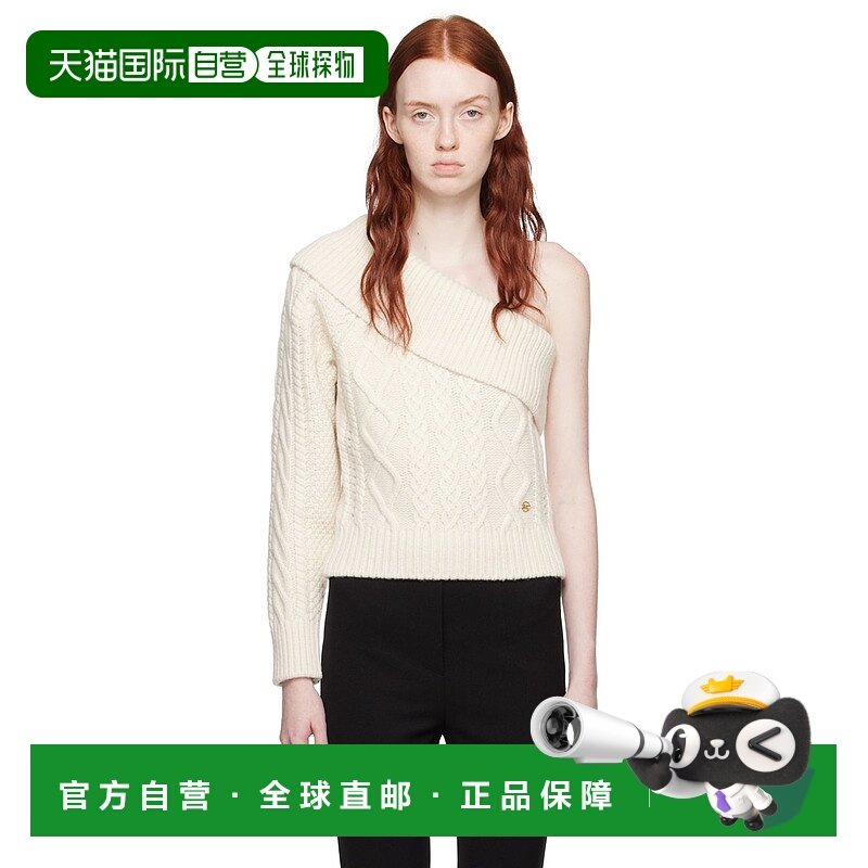 1h可退 潮奢 Recto 女士 灰白色单肩毛衣 RCWK23WKTP04A