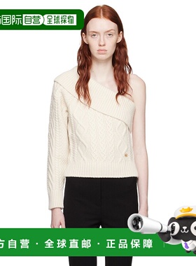 1h可退 潮奢 Recto 女士 灰白色单肩毛衣 RCWK23WKTP04A针织