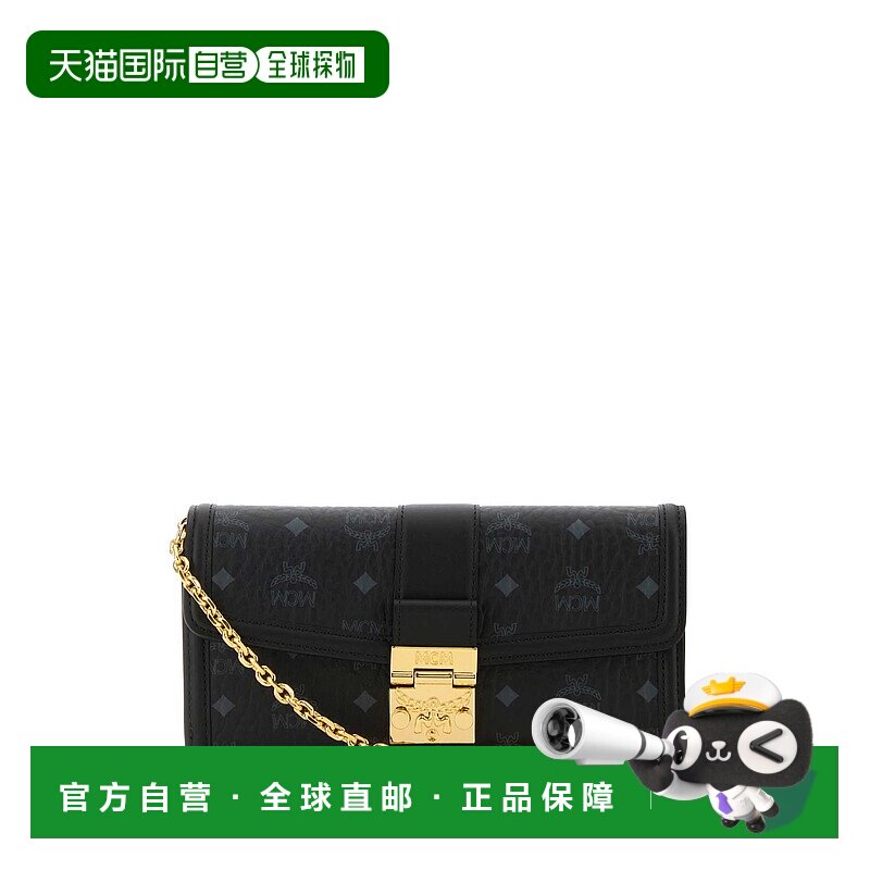 MCM 女士斜挎包 MYLDSXT01BK CO 黑色 大号 Tracy 翻盖单肩包