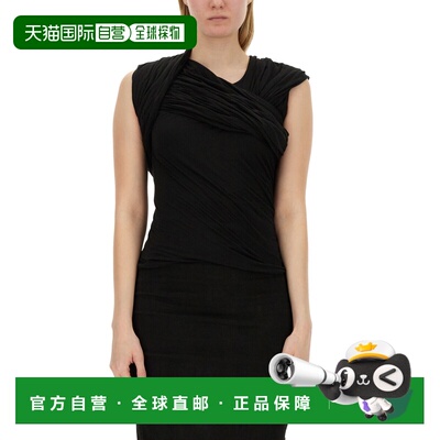 RICK OWENS 女士衬衫 RO01D2252BH09 SS2024 黑色 Harness T drap