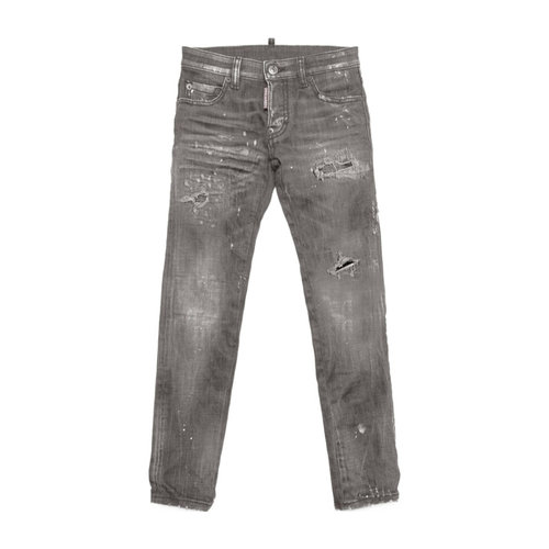 1h可退 DSQUARED2 男童牛仔裤 DQ1338D0A5YDQ02 AW2023 灰色