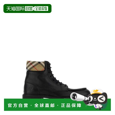 1h可退 BURBERRY 男士靴子 8115599A1189 AW2025 黑色 Black leat