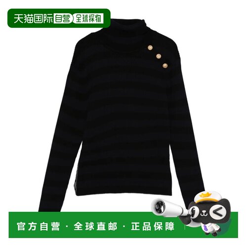 1h可退 BALMAIN 女童夹克 BX9A40Z3297930BL AW2025 黑色 长袖高