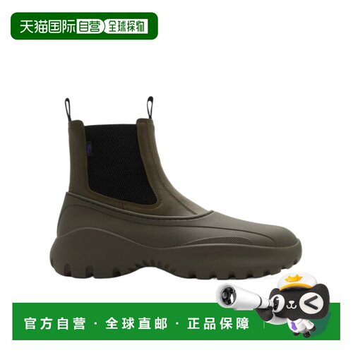 BURBERRY 男士靴子 80990991 SS2025 军绿色 Scoot切尔西靴子