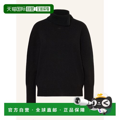 COURREGES 女士针织衫 100312103913000 CO 黑色 Merino wool Tur