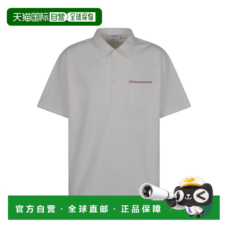 1h可退 THOM BROWNE 男士T恤 MJP230EJ0235100 AW2025 白色