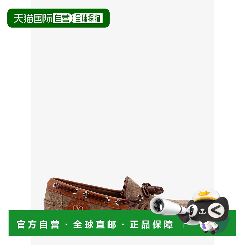 1h可退 潮奢 Valentino 华伦天奴 女士 皮革边绒面革船鞋 7W2S0MW