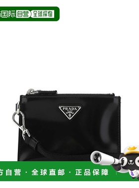 PRADA 男士手拿包 2TT141789F0002 SS2024 黑色 PRADA logo plaqu