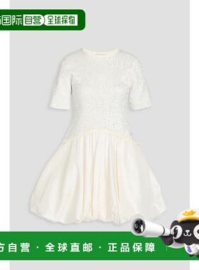 1h可退 潮奢 Simkhai 女士 Kenz 珠片精饰针织拼接塔夫绸迷你连衣