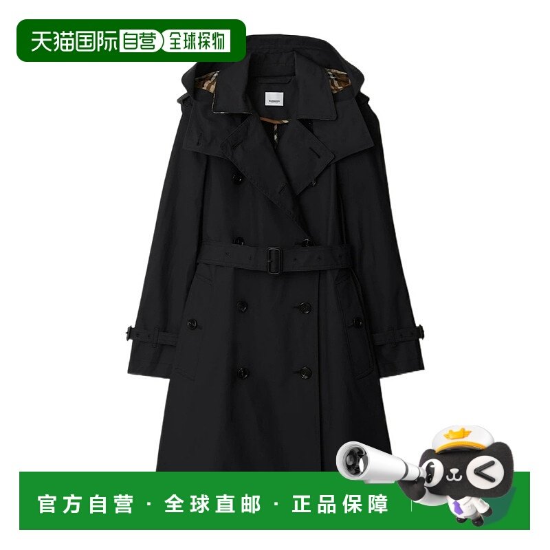 BURBERRY 女士外套 80842511 SS2024 黑色 Trench双排扣风衣