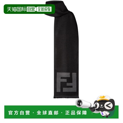 FENDI 男士围巾 FXS407AWTZF1WWU SS2026 黑色 SCIARPE & FOULARD