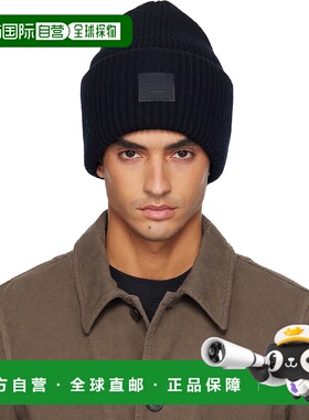 1h可退 潮奢 Acne Studios 艾克妮 男士 黑色 Large Face Logo 毛