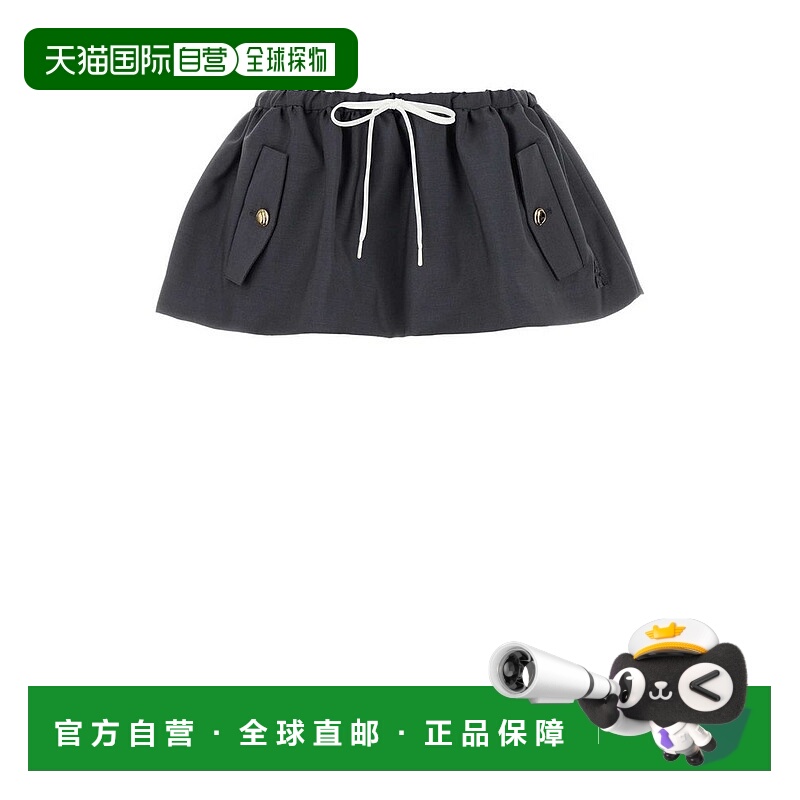 1h可退 潮奢 Miu Miu 缪缪 女士 抽繩迷你裙 MG2526SOOO17NJ