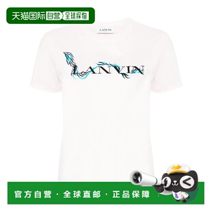 奢淘 RWTS0030J109P24短袖 Lanvin 女 圆领徽标T恤 1h可退