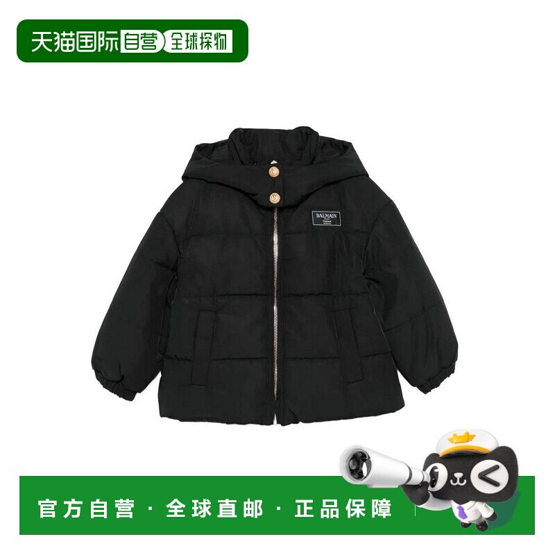 BALMAIN 男童大衣 BX2B10N0367930 AW2025 黑色 长袖棉服