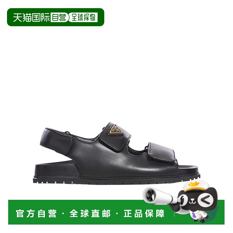 1h可退 PRADA 女士凉鞋 1X894N038F010F0002 CO 黑色 露趾平底凉