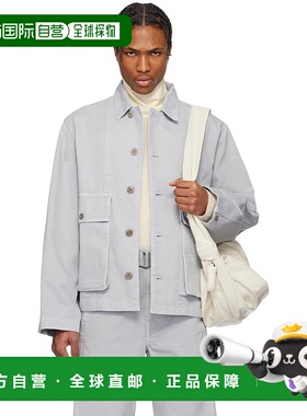 1h可退 潮奢 Lemaire 男士 灰色 Boxy 牛仔夹克 OW306LD1036