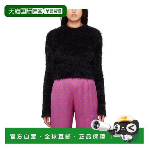 1h可退 MARINE SERRE 女士针织毛衣 WTK037ABK99BLACK AW2024长袖