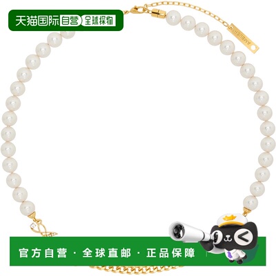 1h可退 潮奢 Ambush 女士 白色 & 金色 Pearl Chain Mix 项链 BWO