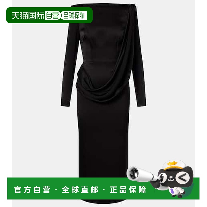 1h可退 潮奢 ALEX PERRY 女士 不对称垂褶中长连衣裙