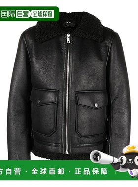 A.P.C. 男士皮衣 PSALBH02904LZZ AW2025 黑色 长袖休闲夹克