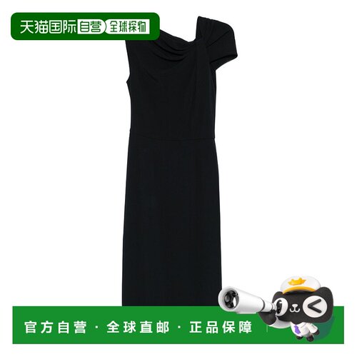 GIVENCHY 女士连衣裙 BW22MV164K001 CO 黑色 MIDI DRAPED DRESS