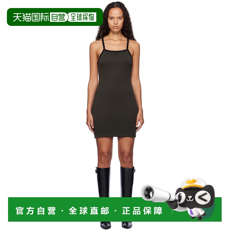 1h可退 潮奢 Courreges 女士 棕色 Contrast 连衣裙 324JRO458JS0