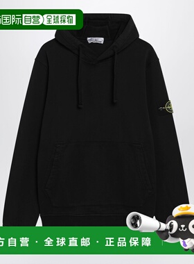 1h可退 潮奢 Stone Island 石头岛 男士 黑色合体款卫衣 6100062S