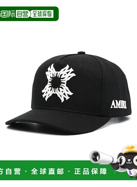 1h可退 AMIRI 男士帽子 AMHACP1034BLACK SS2025 花色 字母徽标帽