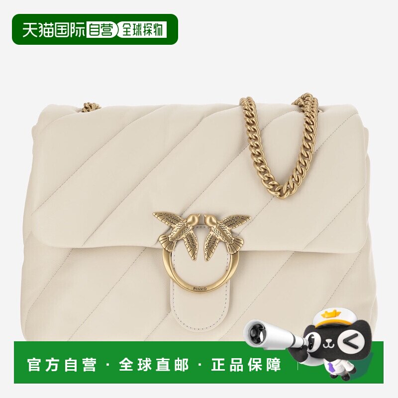 PINKO 女士斜挎包 100037A0F2Z14Q CO 白色单肩包