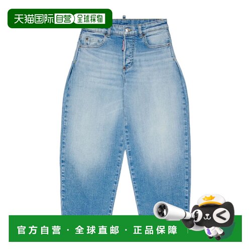 1h可退 DSQUARED2 女童牛仔裤 DQ3282D0AF3DQ01BLUEDENIM