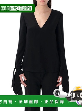 GIVENCHY 女士衬衫 25PBW61DN14M8001 SS2025 黑色上衣女装