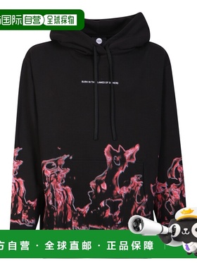 IHS 男士T恤 HF1999 AW2022 黑色 Flame print hoodie by IHS