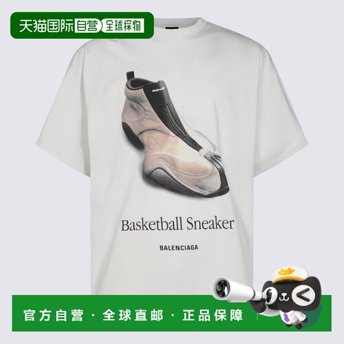 BALENCIAGA 男士T恤 831305TSVN39012 AW2025 白色【付后1h可退】