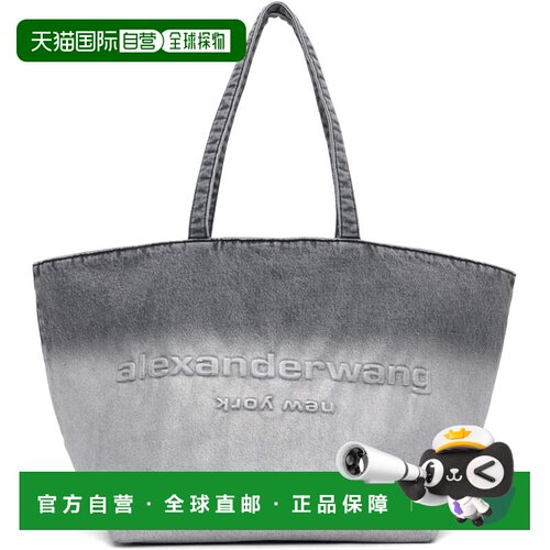 Alexander Wang 亚历山大 王 女士 灰色大号 Denim Punch 托特包