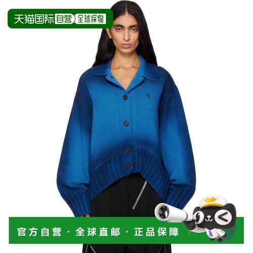 The Attico 女士 蓝色 Sprayed Wool Cashmere 开衫 260WCD00013K