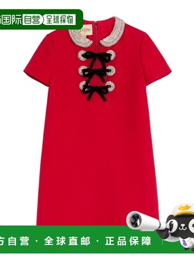 VALENTINO 女士连衣裙 BVAHE51CFD5Q AW2025 红色 短款 Crepe Cou