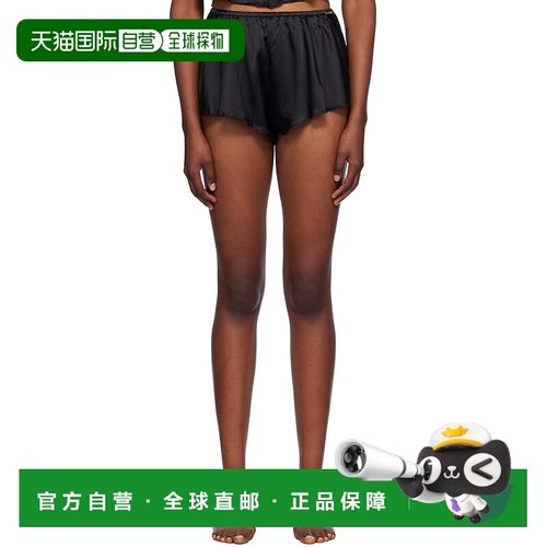 1h可退 潮奢 Fleur Du Mal 女士 黑色 Luxe Flutter 睡裤 SH0119