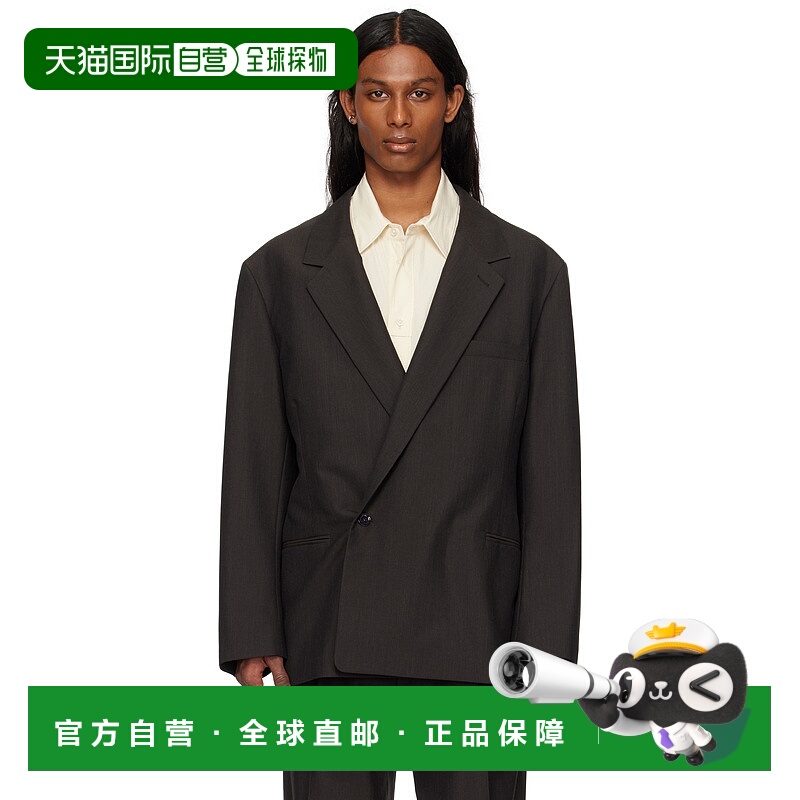 1h可退 潮奢 Lemaire 男士 棕色 Soft Double Breasted 西装外套