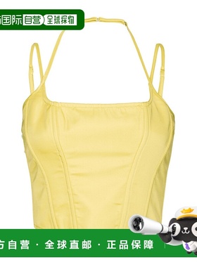 PINKO 女士背心吊带 104851A2DLT52 SS2025 黄色性感挂脖