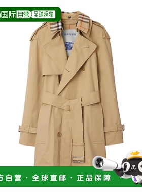 BURBERRY 女士连衣裙 8094940 AW2024 浅棕色 Cotton Trench Coat