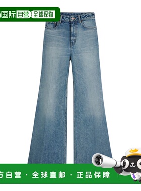 CELINE 女士牛仔裤 RP0DZ930FGFV6 SS2026 蓝色 徽标牛仔裤喇叭裤