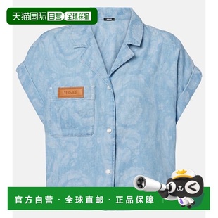 范思哲 女士 Barocco 1h可退 牛仔青年布衬衫 versace 短款 潮奢