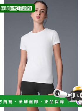 alo yoga  纯色休闲短袖网球 T恤 女款w1404rWhite