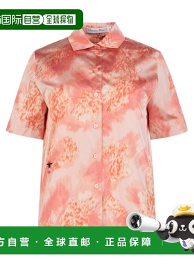 DIOR 女士衬衫 211B61A6744X3834 SS2022 粉红色 翻领短袖衬衫