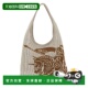 潮奢 EKD Burberry 1h可退 巴宝莉 女士 提花鉤針手提包 8109369