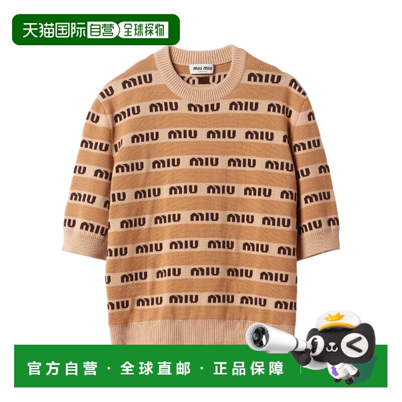 MIU MIU 女士针织毛衣 SS2024短袖针织衫 MML8311V8XS232F0627图片