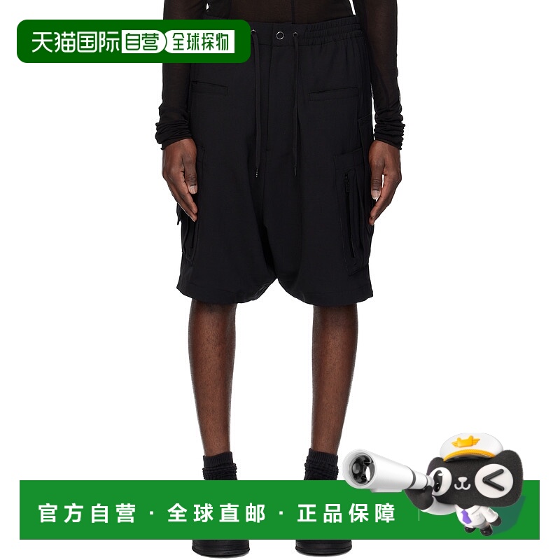 潮奢 Devoa 男士 黑色 Half Pants Hybrid 短裤 PTJAPCH